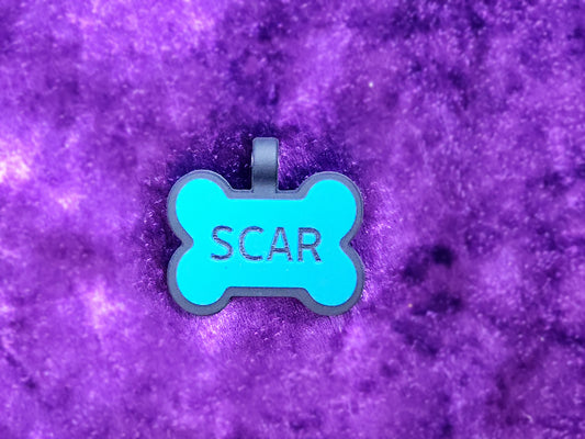 Graviertes Silikon-ID-Tag in Knochenform