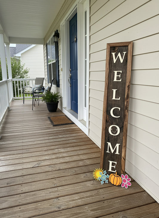 Letrero personalizado con letra elevada Shou Sugi Bon