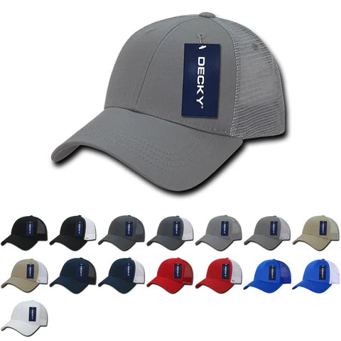 Low Profile Structured Cotton Trucker Hat with Custom Leatherette Patch