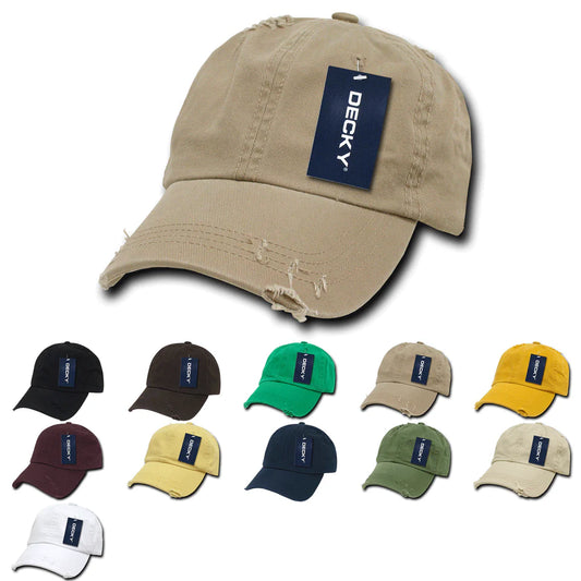 Distressed Dad Cap with Customized Leatherette Patch