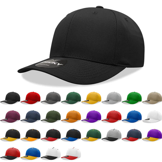 Structured Cotton/Poly Blend Baseball Cap with Custom Leatherette Patch