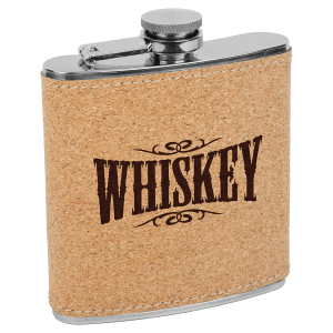 Leatherette Engraved Hip Flask
