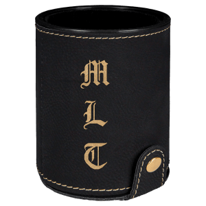 Personalisiertes Kunstleder-Flachmann-Geschenkset