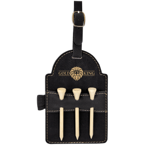 Leatherette Golf Tee Holder (Includes 3 Tees)
