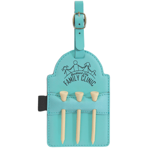 Leatherette Golf Tee Holder (Includes 3 Tees)