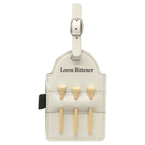 Leatherette Golf Tee Holder (Includes 3 Tees)