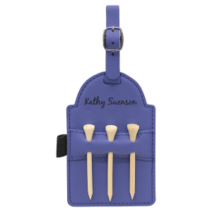 Leatherette Golf Tee Holder (Includes 3 Tees)