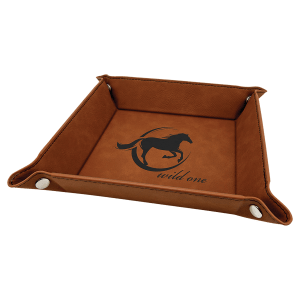 Personalisiertes Kunstleder-Flachmann-Geschenkset