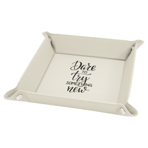 Personalisiertes Kunstleder-Flachmann-Geschenkset