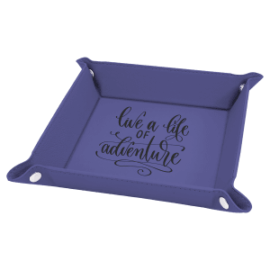 Personalisiertes Kunstleder-Flachmann-Geschenkset