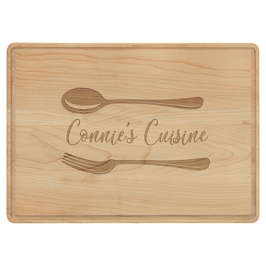 Custom Maple Cutting Board with Drip Ring