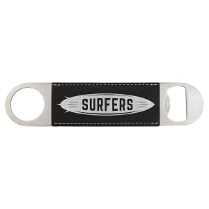 Leatherette and Stainless Steel Bottle Opener