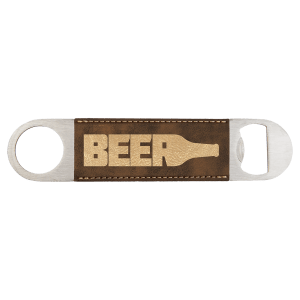 Leatherette and Stainless Steel Bottle Opener