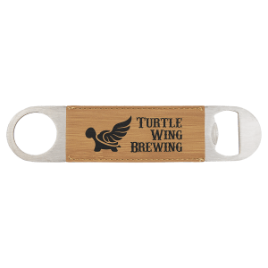 Leatherette and Stainless Steel Bottle Opener