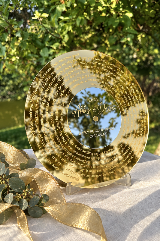 Personalized Mirrored Acrylic Song Plaque