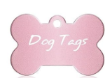 Personalisiertes Aluminium-ID-Tag, Knochenform