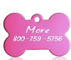 Personalisiertes Aluminium-ID-Tag, Knochenform