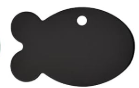 Personalisiertes Aluminium-ID-Tag, Fischform