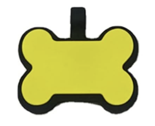 Graviertes Silikon-ID-Tag in Knochenform
