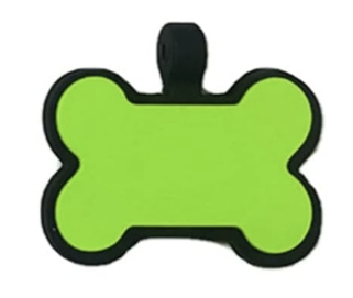 Graviertes Silikon-ID-Tag in Knochenform