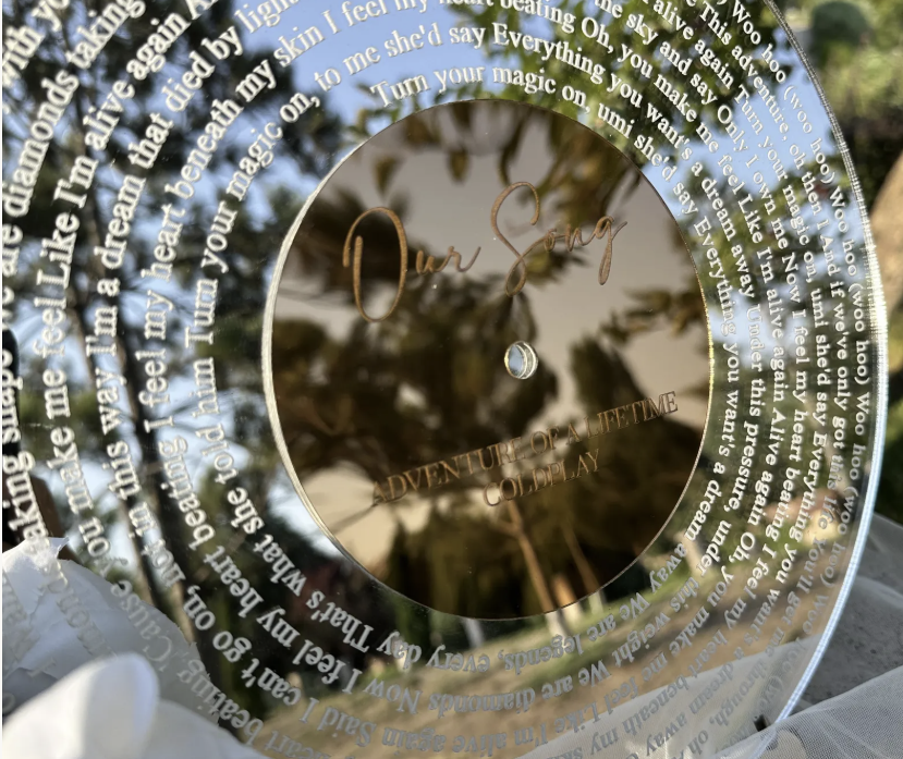 Personalized Mirrored Acrylic Song Plaque