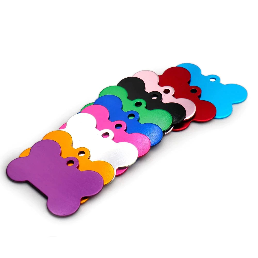 Personalisiertes Aluminium-ID-Tag, Knochenform