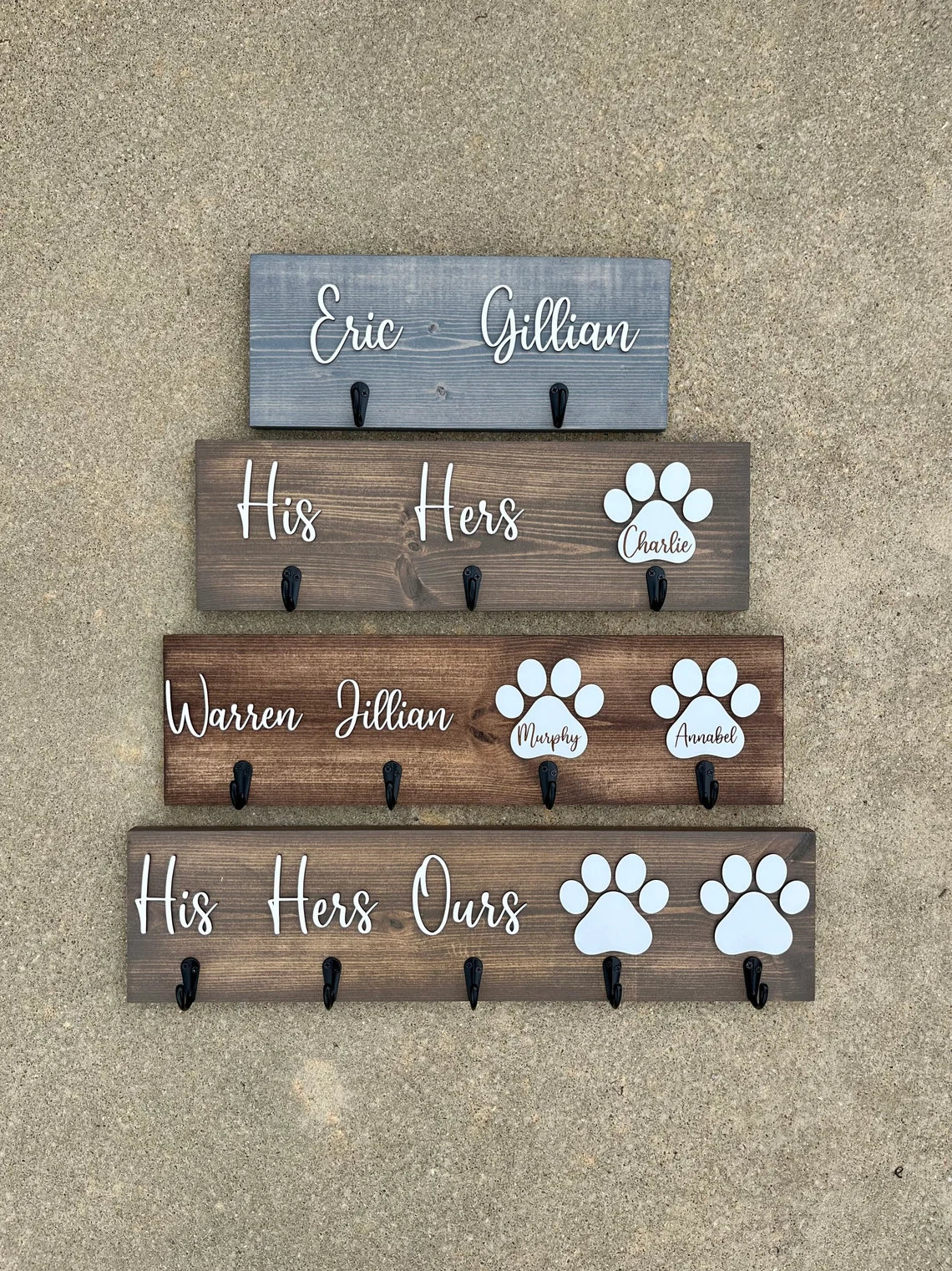 Shou Sugi Ban Personalisiertes Familiennamenschild