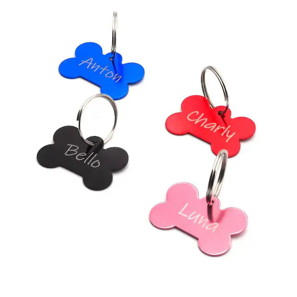 Personalisiertes Aluminium-ID-Tag, Knochenform