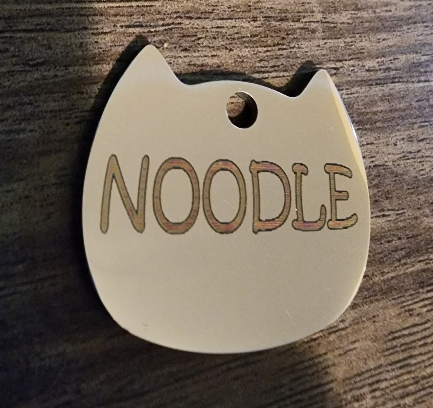 Personalisiertes ID-Tag aus Edelstahl, Katze