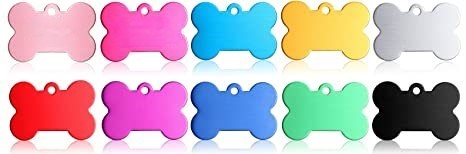 Personalisiertes Aluminium-ID-Tag, Knochenform