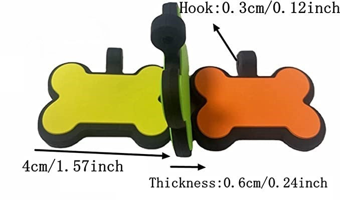 Graviertes Silikon-ID-Tag in Knochenform
