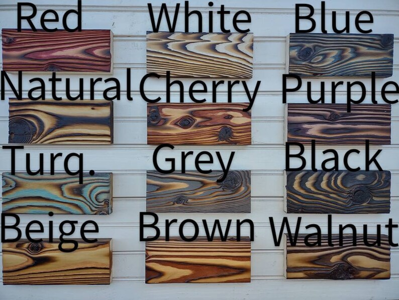 Shou Sugi Ban Personalisiertes Familiennamenschild