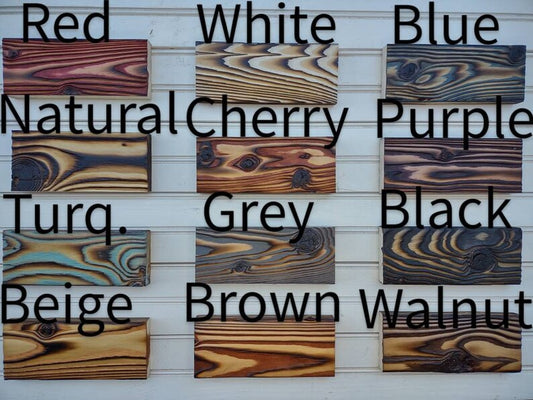 Signo de apellido personalizado de Shou Sugi Ban