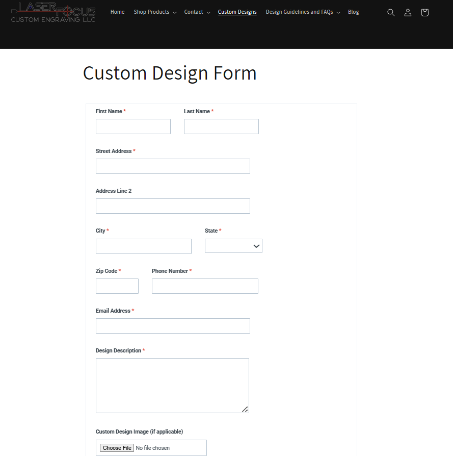 Don't See It on Our Website? Filll Out the Custom Form Today!