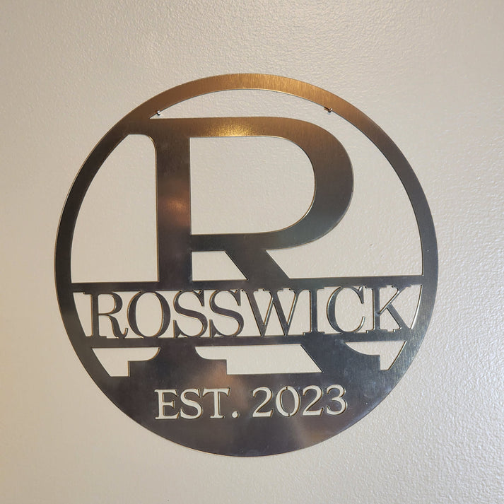 Customized Acrylic Monogrammed Signs – Laser Focus Custom Engraving LLC