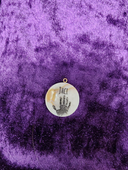 Handprint, Footprint, or Pawprint Stone Necklace