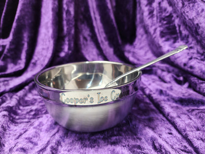 Custom Engraved Insulated Stainless Steel Dessert Bowls