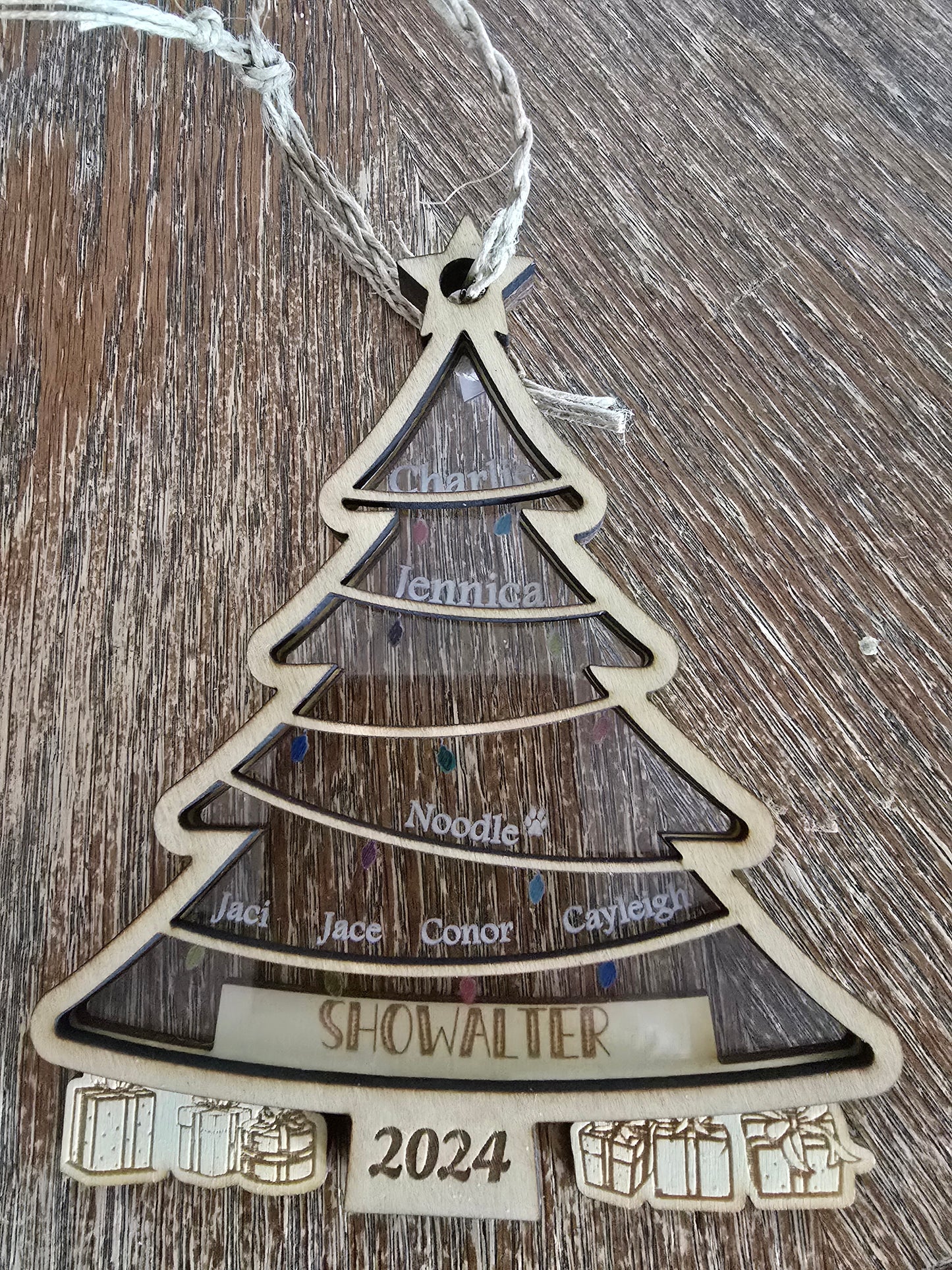 Customized Family Christmas Tree Ornament