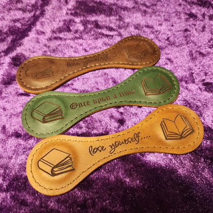 Personalized Leather Magnetic Bookmark