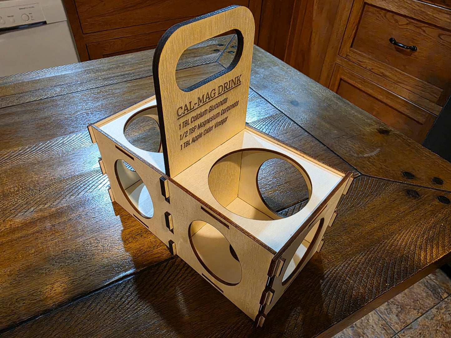 Untersetzer-Caddy aus Holz