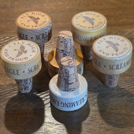 Personalized Wine Bottle Stopper Rosewood Or Maple