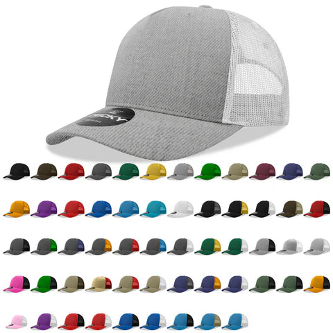 Classic, 5-Panel Retro Trucker Cap with Custom Leatherette Patch