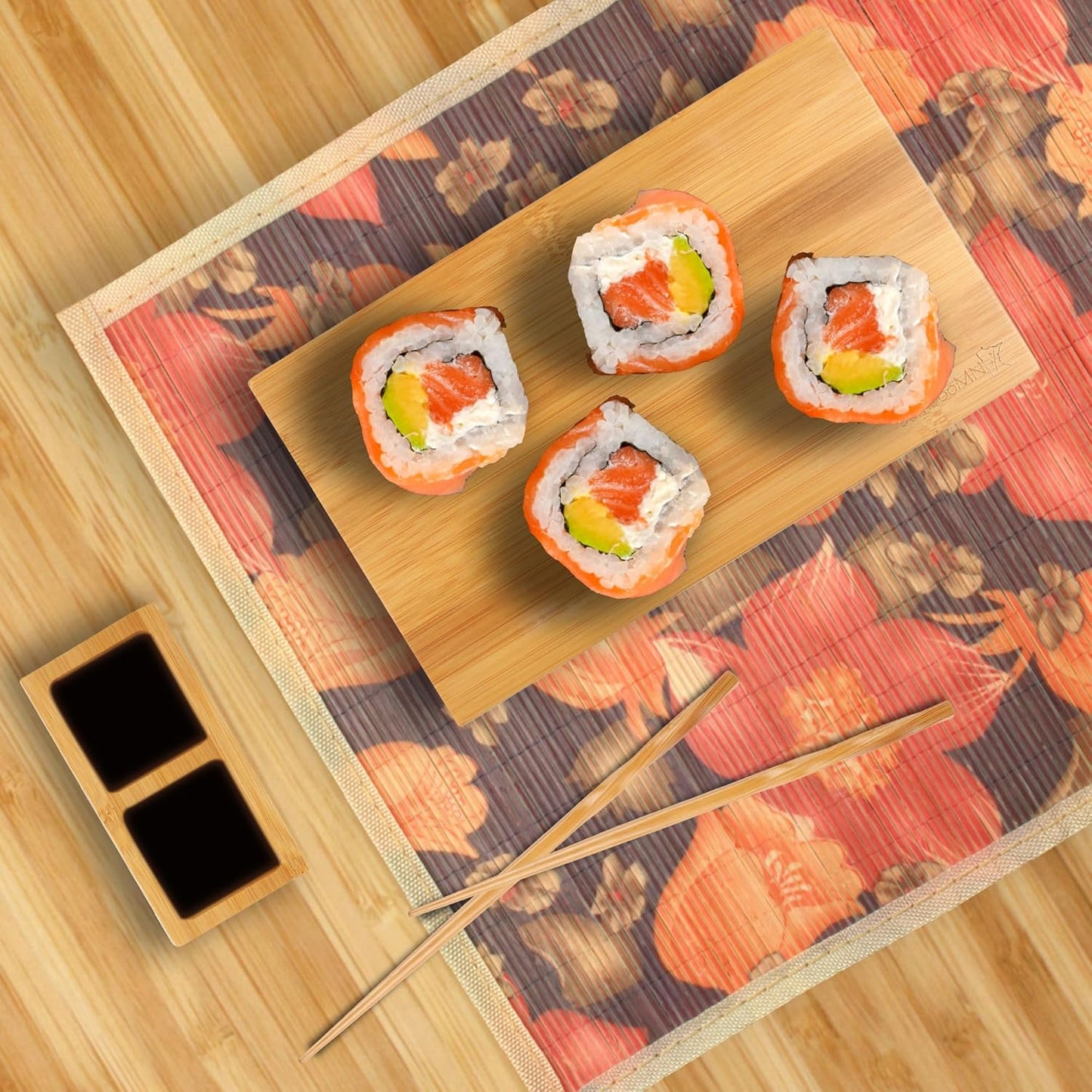 Personalized Bamboo Sushi Board Set