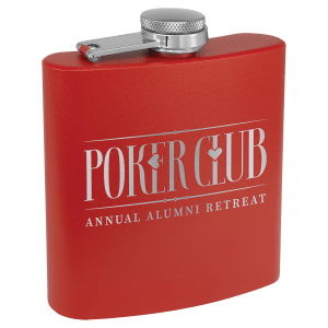 Personalized Stainless Steel Hip Flask, Matte Powder Coated 6oz