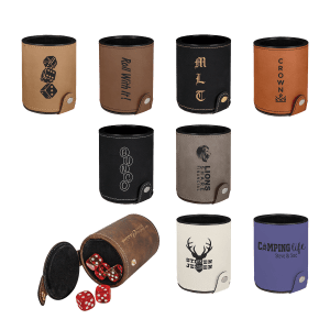 Leatherette Dice Cup with 5 Dice