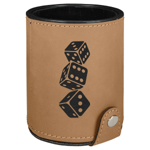 Leatherette Dice Cup with 5 Dice