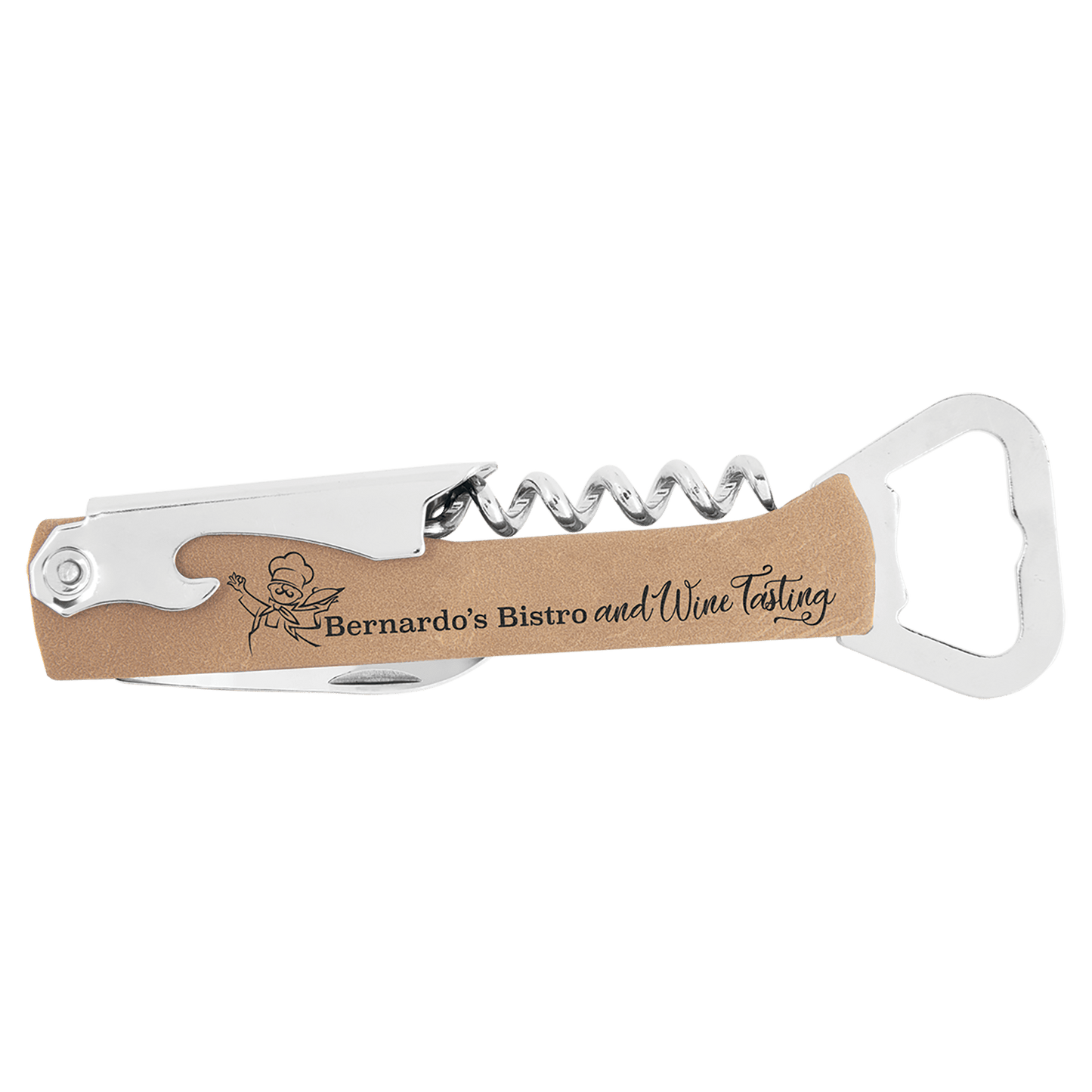 Personalized Leatherette Wine Bottle Opener