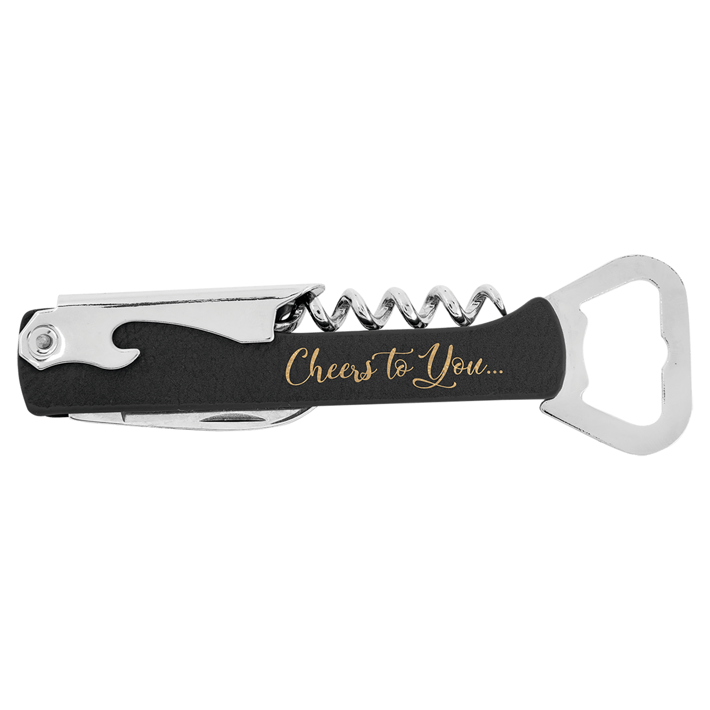 Personalized Leatherette Wine Bottle Opener