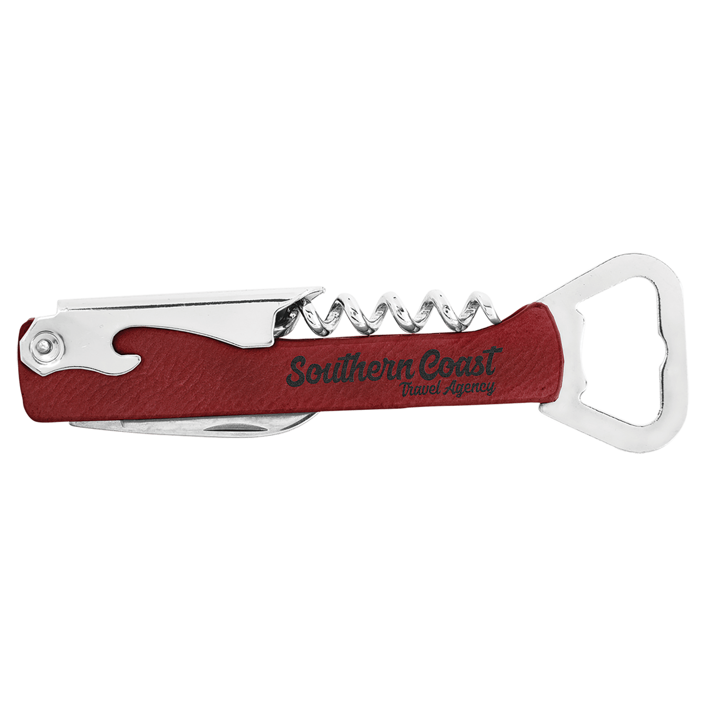 Personalized Leatherette Wine Bottle Opener