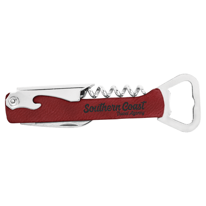 Personalized Leatherette Wine Bottle Opener